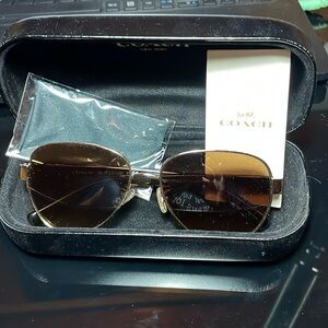 Coach Women’s Hc7111 Aviator Sunglasses